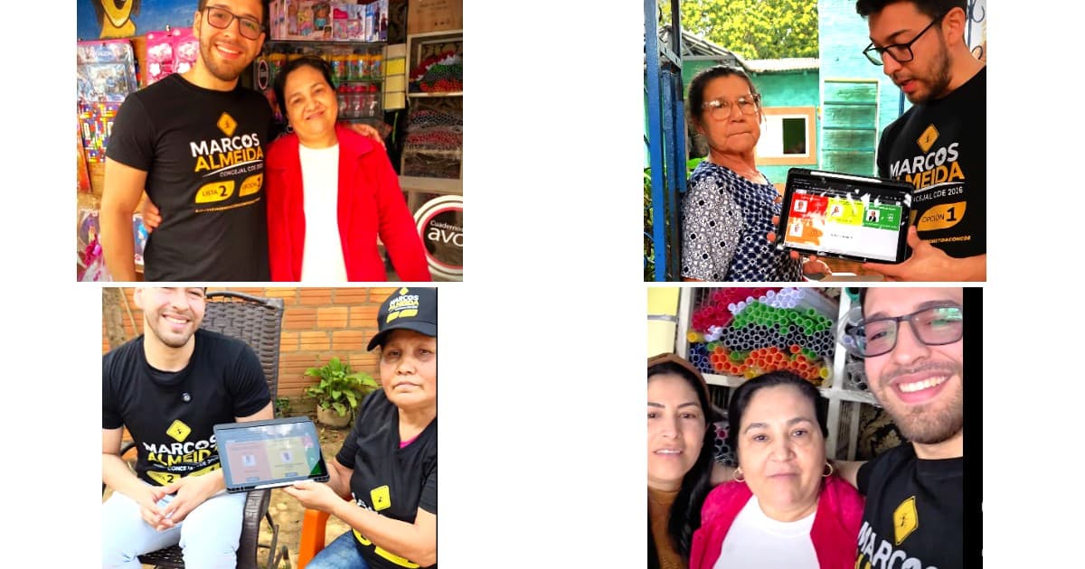 Marcos Almeida recorre los barrios y enseña cómo votar por la Lista 2, Opción 1